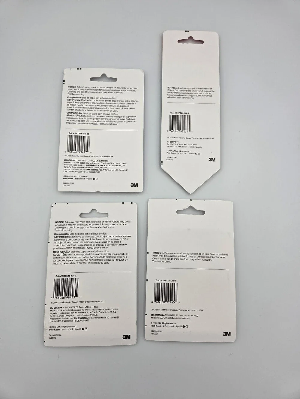 Post-it Class Notes Sticky Note Sets Set Of 4 Nwt